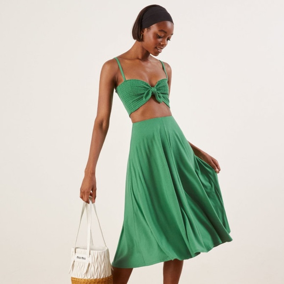 Reformation Dresses & Skirts - NWT Reformation green stretch two piece dress